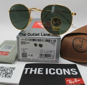 Model Display Ray-Ban Round Metal Green G15 RB3447